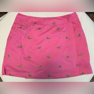 Lilly Pulitzer Pink Skort with Green Accents